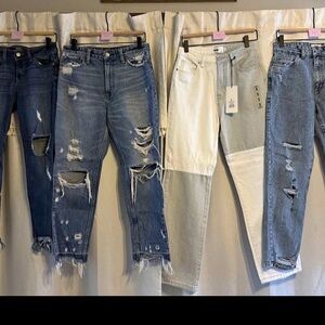 10 mix denim blue jeans for women re-sale 📦 box lot 10 pcs